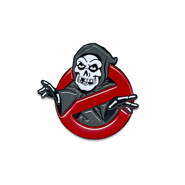Crimson Ghostbuster Grey/Red Enamel Pin