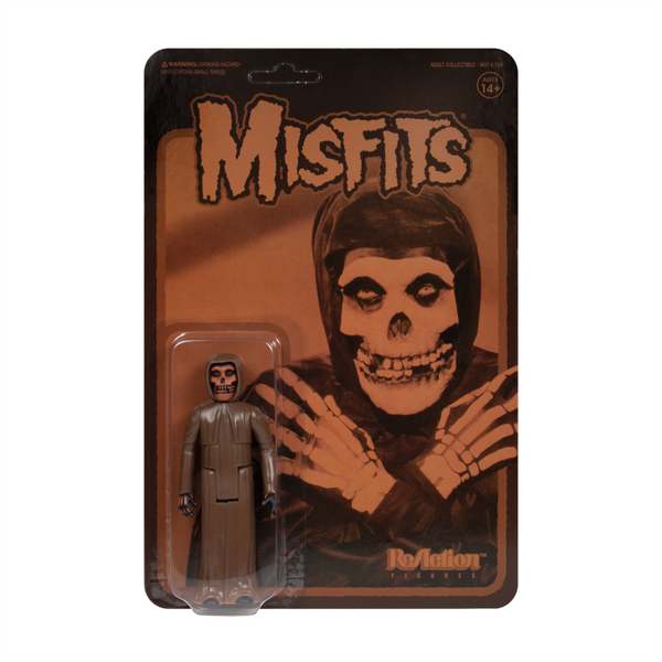 Action figure packaging for Collection II Misfits Fiend with skeleton design and logo