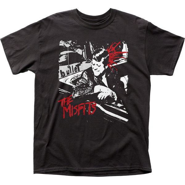 Black T-shirt with punk rock Misfits graphic design, perfect for the Misfits Bullet Black