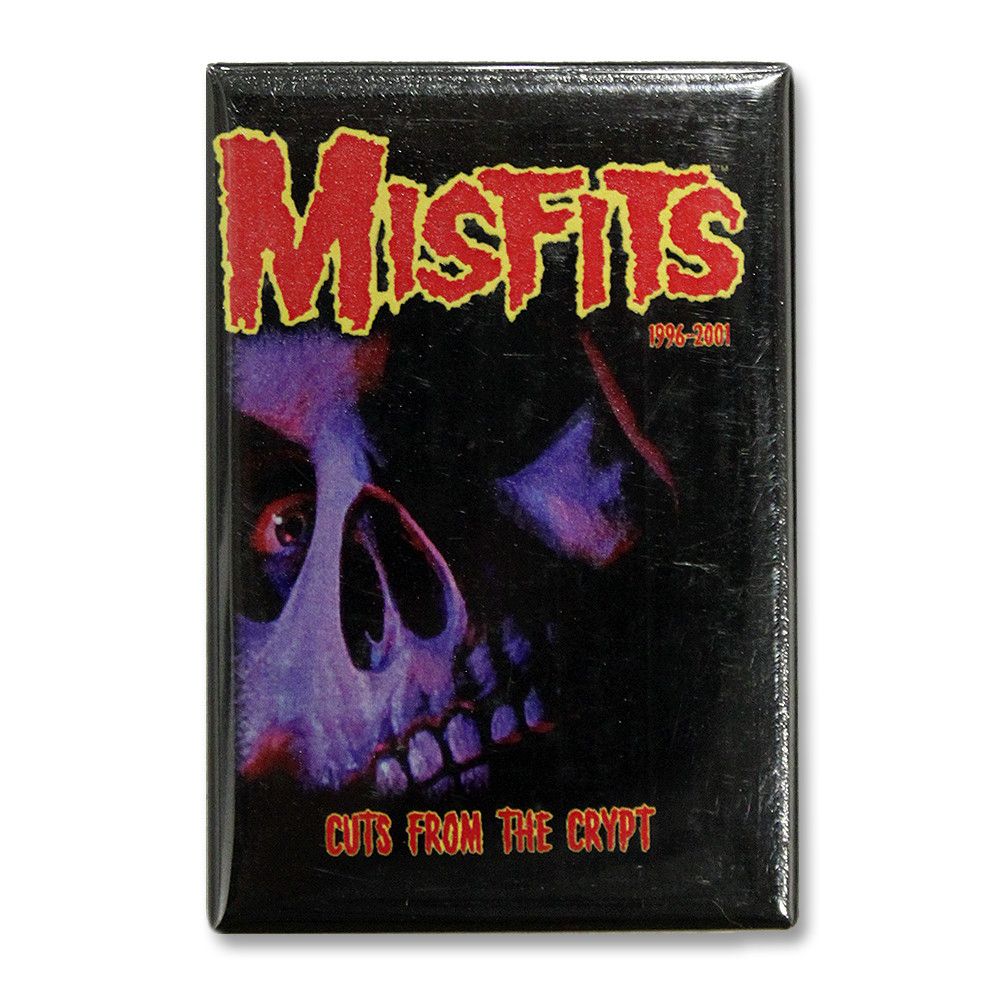 Official Misfits Cuts refrigerator magnet featuring a purple skull and band logo
