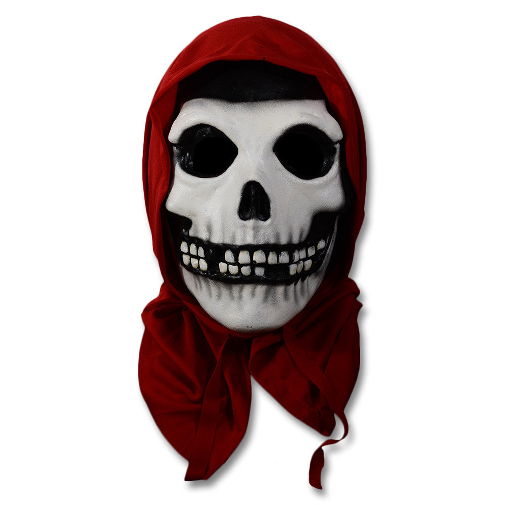 Skull mask with red hood from the Misfits Fiend Mask collection