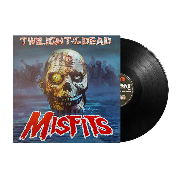 Vinyl record album cover for Twilight of the Dead by Misfits featuring zombie skull art