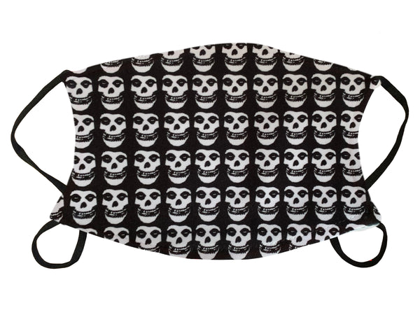 Face mask featuring a unique Multi Fiend Skull print with repeating skull patterns