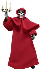 Skeleton figure in a red hooded robe with a candelabra, Misfits Fiend action figure