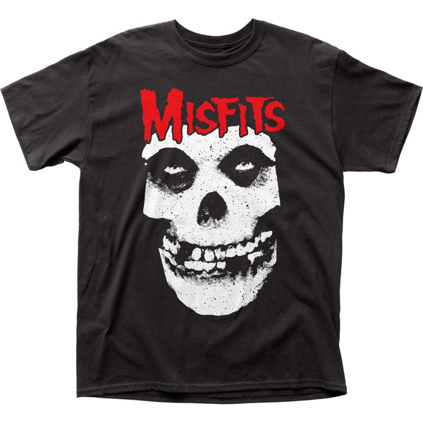Misfits Fiend Skull Red Logo Black Tee
