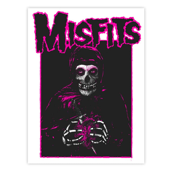 Misfits Neon Purple Bloody Valentine Screen Printed Poster