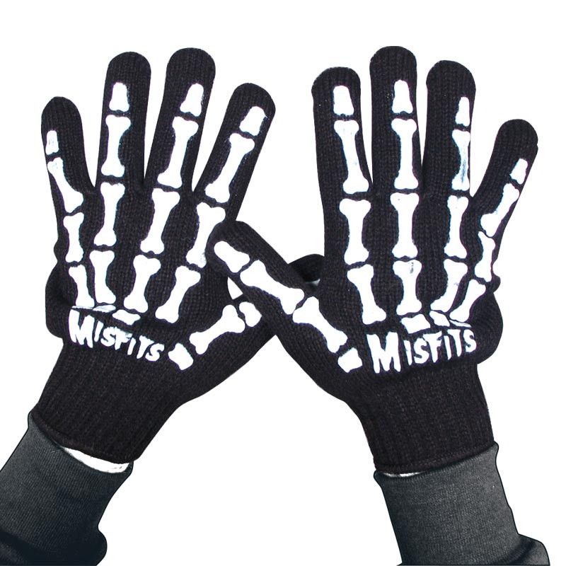 Skeleton Hand Knited Gloves