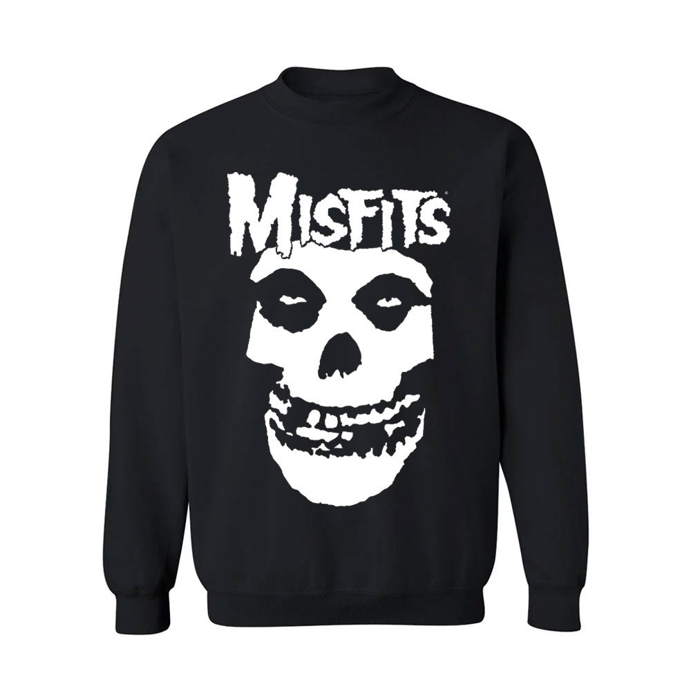Misfits Fiend Skull Black Crewneck Fleece | Misfits Shop